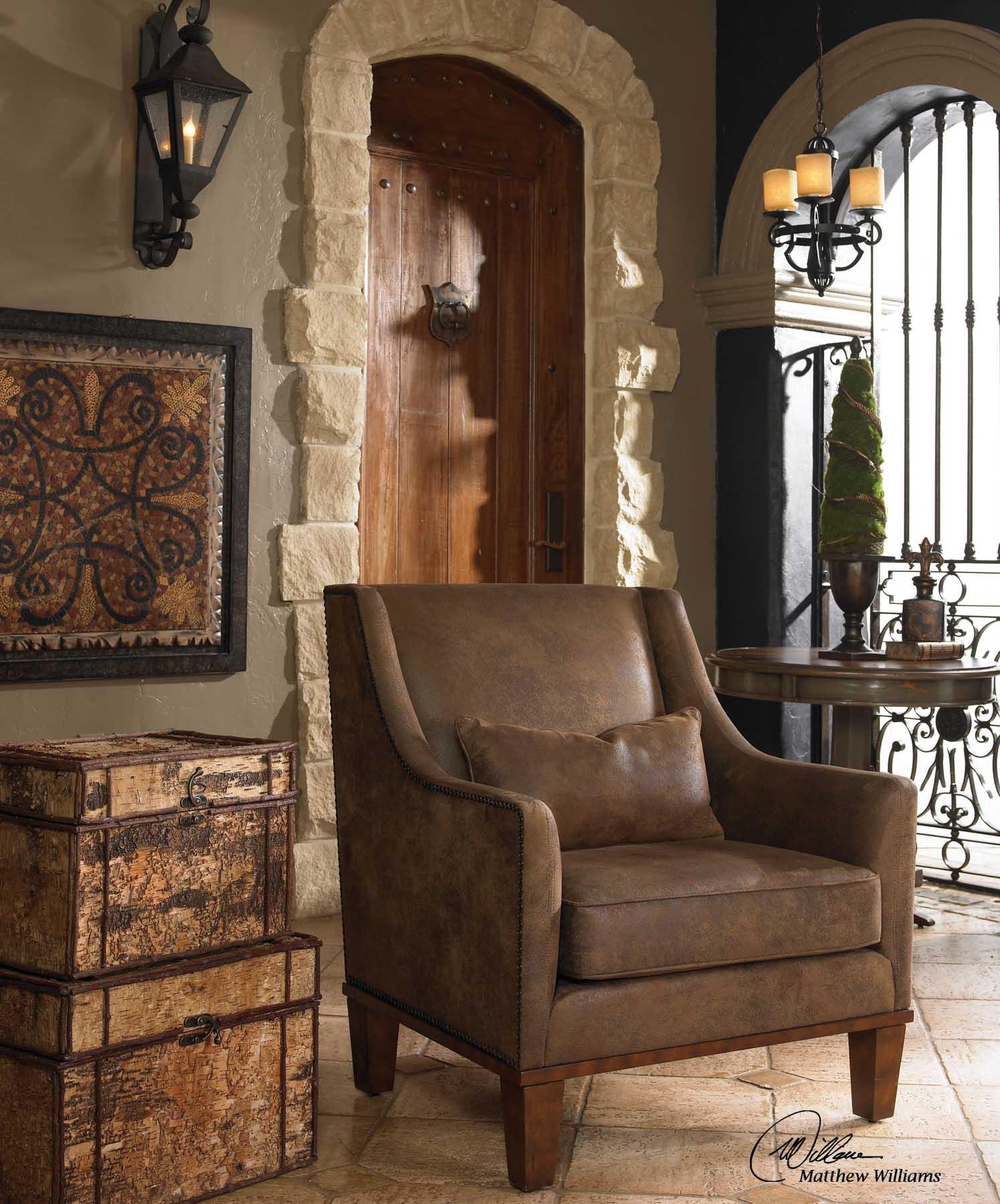 Uttermost Accent Furniture Clay Transitional Den Room Armchair Dream